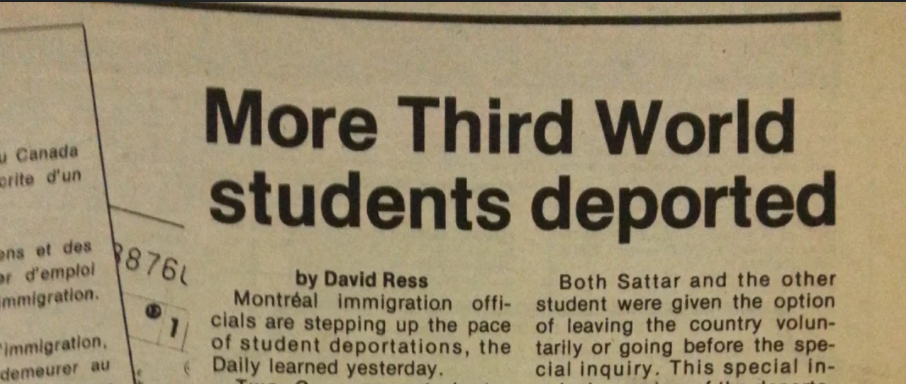 Demonstration held the racist deportation of students.